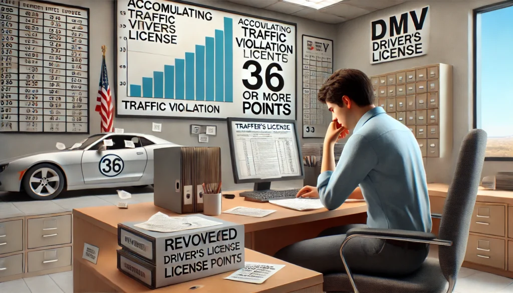 מה יקרה לנהג שצבר לחובתו 36 נקודות או יותר?