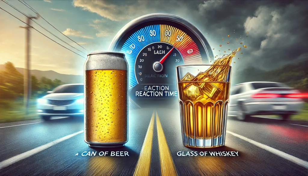 האם השפעתה של פחית בירה על הנהג פחותה מהשפעתה של כוסית ויסקי?